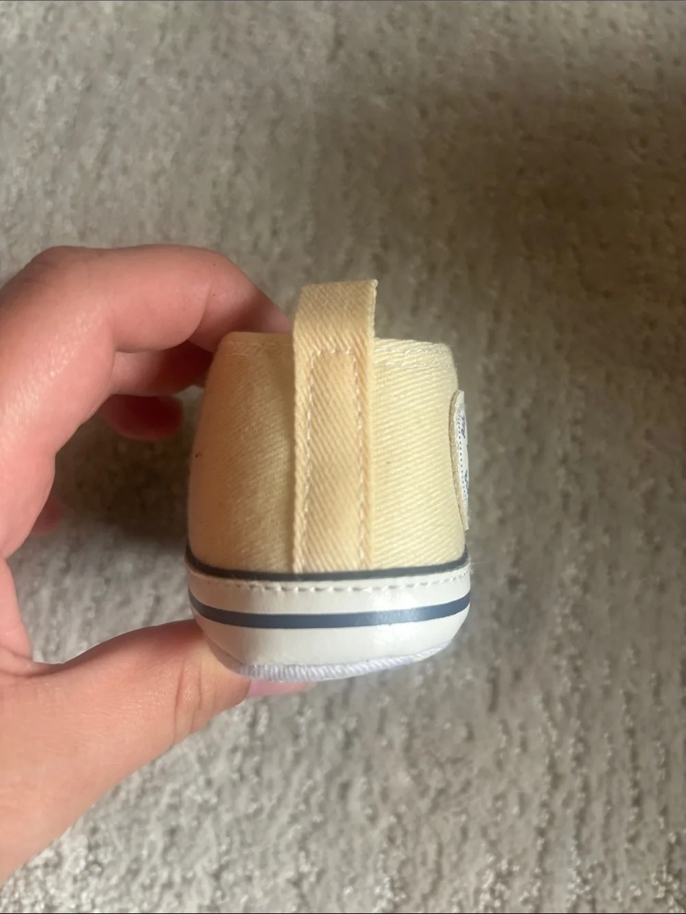NWOT Baby Lace-Up Sneakers in Pale Yellow